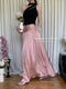 Solid Color Satin Skirt