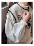 Fall Embroidered Knitted Vest