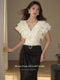 Romantic Ruffled V-neck Top