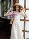 Romantic Embroidered Lace Patchwork Dress