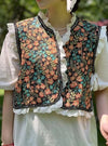 Floral Embroidered Short Vest