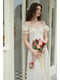 Gorgeous Beaded V Neck Dress Simple Wedding Dress