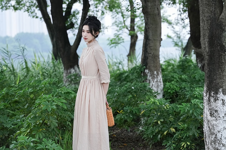 Ann High Ruffle Collar Dress main image 1