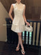 Elegant Sleeveless Top+ Pleated Skirt 2pcs Set