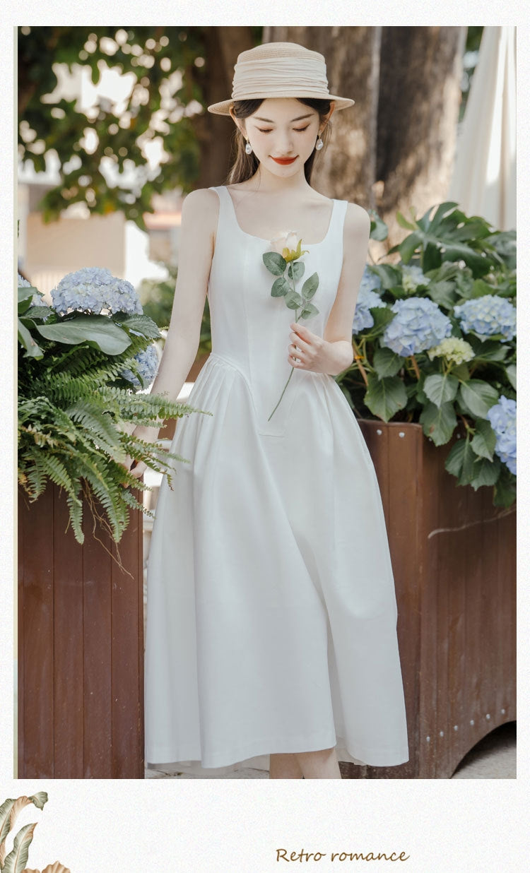 Elegant White Vintage Dress– The Cottagecore
