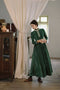 Stand Collar Velvet Victorian Dress