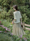 Floral Embroidered Knitted Top + Tulle Skirt 2pcs Set