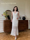 Elegant Hollowed 2pcs Dress