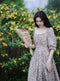 Vintage Lavender Slim High Waist Maxi Dress