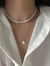 White Shell Pearl Necklace