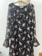 Black Floral Chiffon Dress