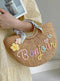 Customize Your Own Bags! Customizable Name Straw Bag