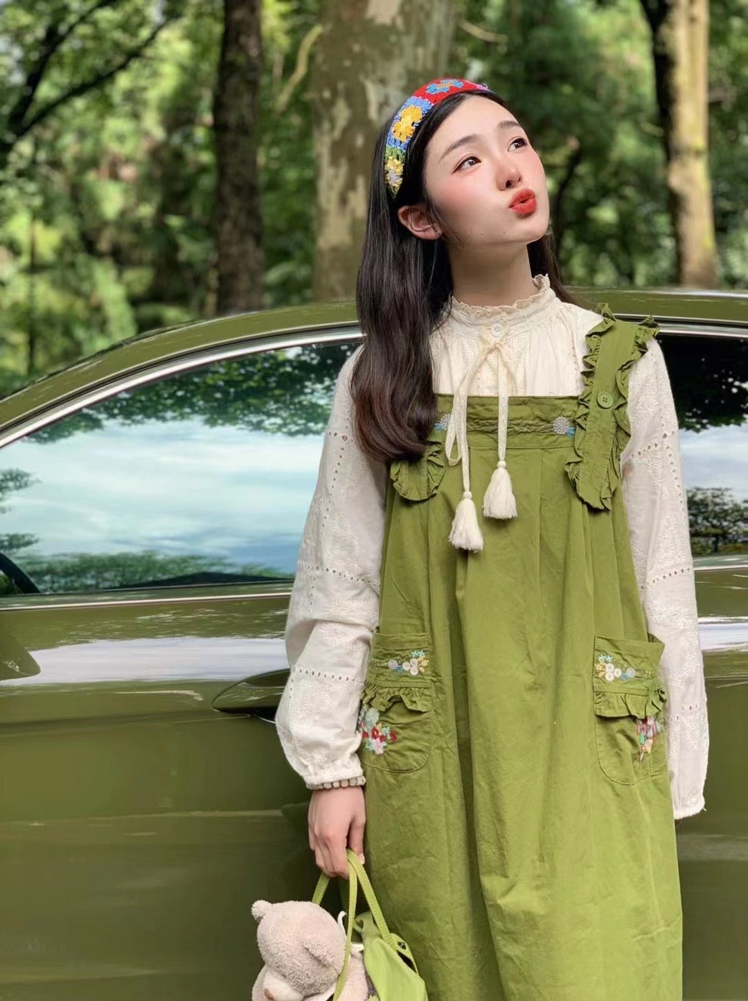 Buckle Overall Dress