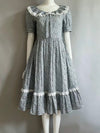 Customized Vintage Lace Trim Ruffled Collar Dress