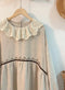 Naturecore Lace Collar Linen Dress