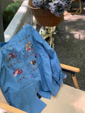 Cute Bear Embroidered Denim Shirt
