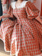 Vintage Plaid Belted Dress