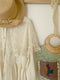 Embroidered Lace Cape Cotton Blouse