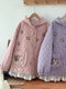 Cute Lace Hem Embroidered Quilted Jacket