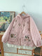 Cute Lace Hem Embroidered Quilted Jacket