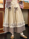 Cute Mori Kei Bows & Tassels Fleece Lined Skirt