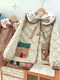 Super Cute Embroidered Collar Quilted Coat