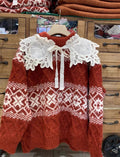 Christmas Lace Collar Sweater