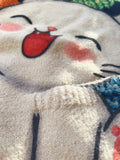 Cute Cat Print Fluffy Cardigan