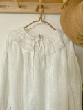 Cotton Embroidered Lace Shirt