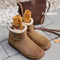 Cowhide Leather Fleece Lined Snow Boots