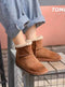 Cowhide Leather Fleece Lined Snow Boots