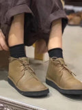Comfortable Soft Mori Girl Handmade Leather Boots