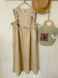 Ruffled Corduroy Overall Dress