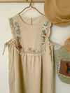 Ruffled Corduroy Overall Dress