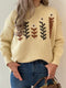 Loose Hand Embroidered Floral Sweater