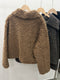 Wood Toggle Button Fleece Coat