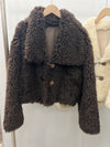 Short Soft Shaggy Faux Fur Coat