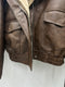 Vintage Synthetic Leather Fleece Lined Jacket