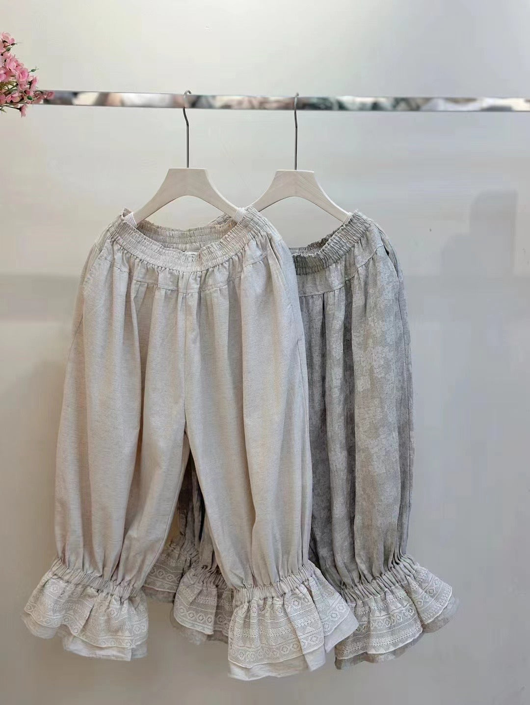 Lace Hem Embroidered Bloomers