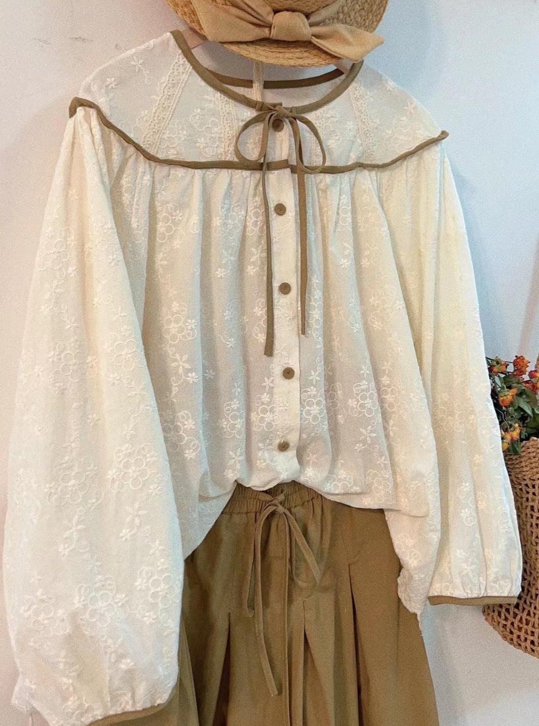 Embroidered Lace Blouse The Cottagecore