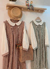 Prairie Vibe Fake 2pcs Plaid Dress