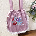 Lace Frilled Embroidered Shoulder Bag