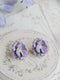 Lavender Flower Enamel Earrings