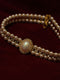 Medieval CZ Diamond Pearl Necklace