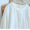 Lace Patchwork Sleeves Linen Blouse