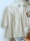 Cute Lace Collar Loose Blouse