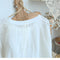 Lace Patchwork Sleeves Linen Blouse