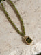 Olive Green CZ Diamond Necklace