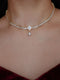 Royal Rhinestone Pearl Necklace