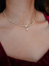 Royal Rhinestone Pearl Necklace